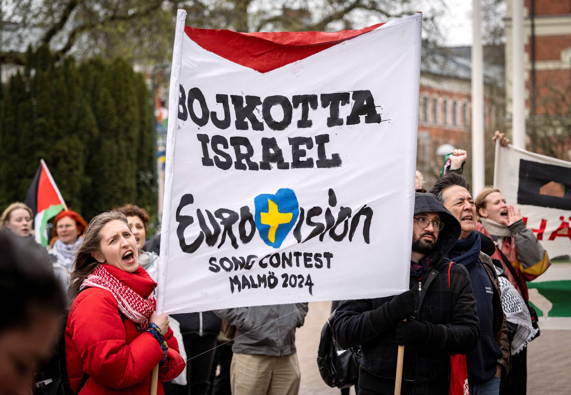 Protest against Israel's participation in Eurovision, in Malmo