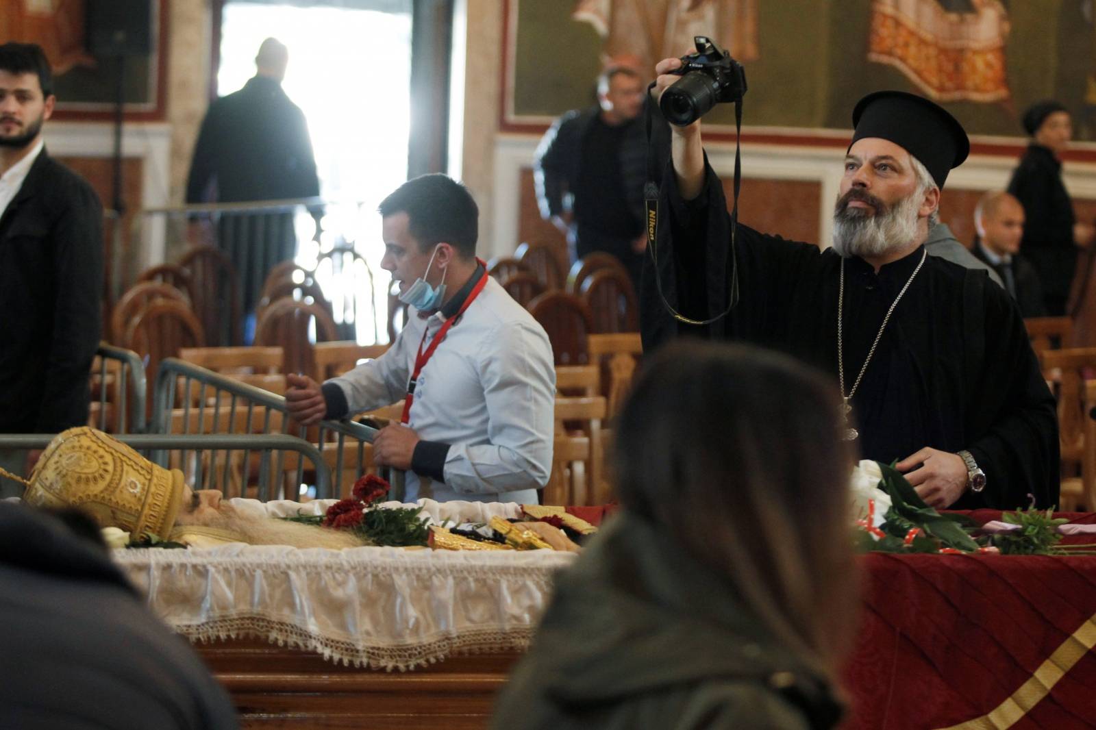 The funeral of Metropolitan Amfilohije Radovic, the top cleric of the Serbian Orthodox Church in Montenegro, in Podgorica