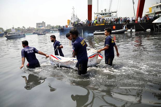 Rescue operations following collision and sinking of a ferry at the Shitalakhsyaa River in Narayanganj