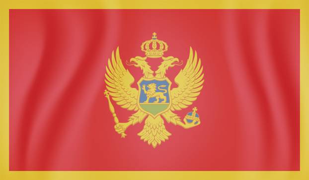 Grunge Montenegro flag. Montenegro flag with waving grunge texture.