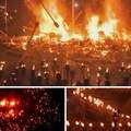 VIDEO Vikinški festival vatre: Zapjevali, zasvirali, marširali s bakljama pa zapalili brod...