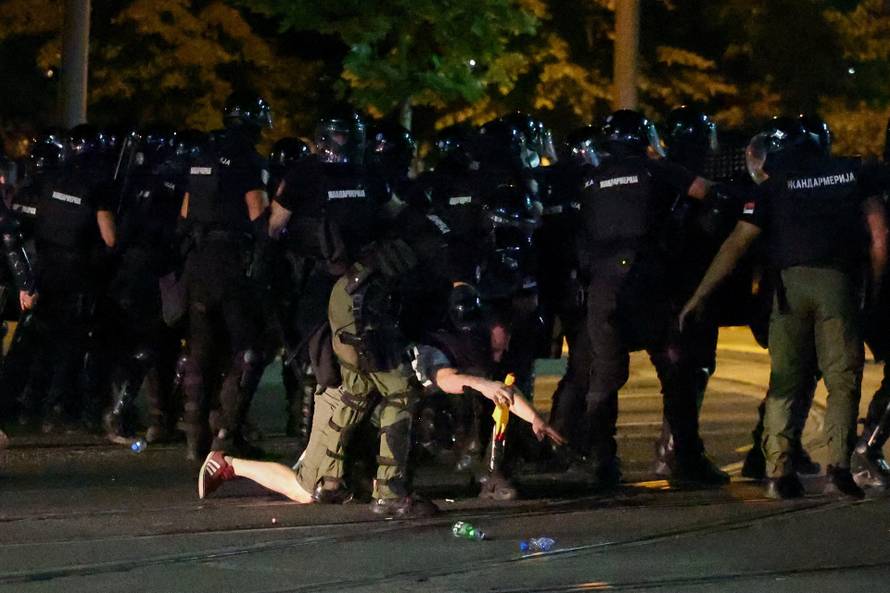 Anti-government protest in Belgrade