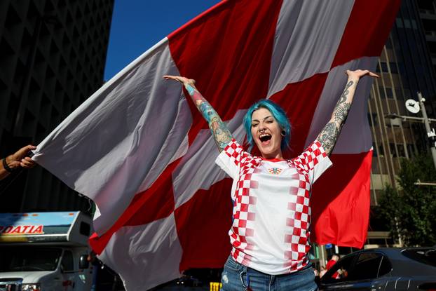 SP 2026 Dallas: Velika povorka hrvatskih navijača u Dallasu uoči utakmice Engleske i Hrvatske na Svjetskom prvenstvu