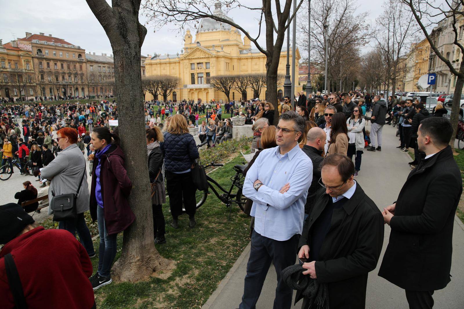 Protest against domestic violence in Zagreb