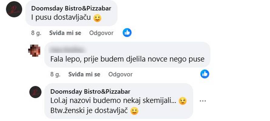 Netko je zapalio pizzeriju Doomsday. Evo kako su ranije vrijeđali goste u komentarima