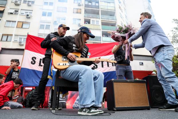 Zagreb: Doček najbolje svjetske slalomašice Zrinke Ljutić u njezinom kvartu Sloboštini