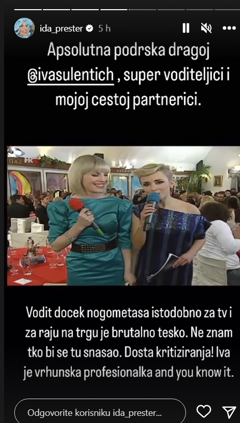 Ida Prester i Marijana Perinić su stale u obranu Ive Šulentić: Ona ne zaslužuje ovakav javni linč...