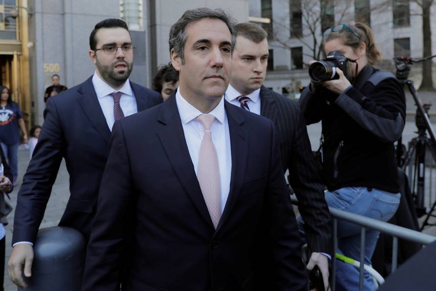 U.S. President Donald Trump's personal lawyer Michael Cohen departs federal court in the Manhattan borough of New York