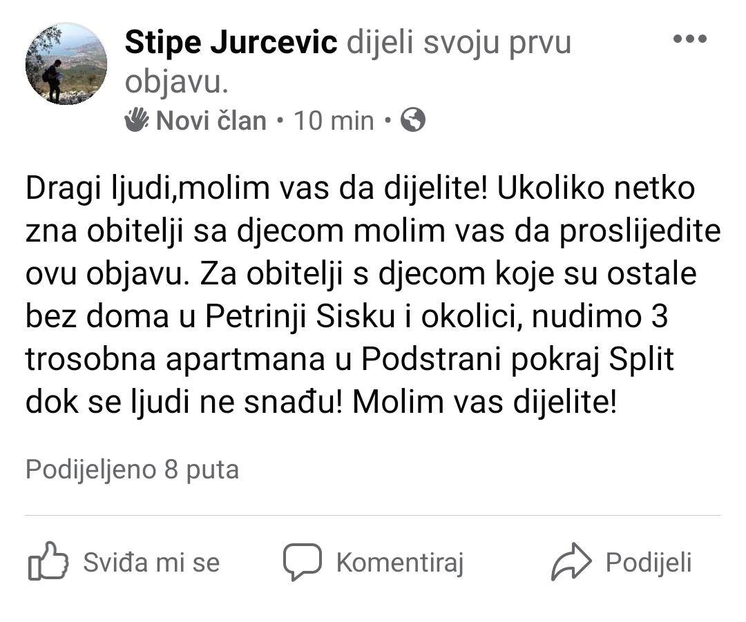 Veliko srce Hrvatske: Evo gdje i kako pomoći Banovini, ovi ljudi nude smještaj za stradale