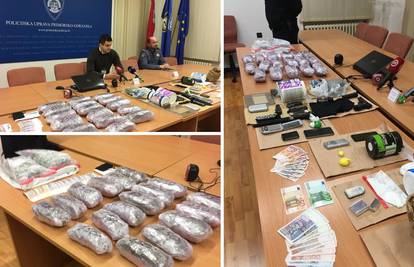 Velika akcija policije: Našli 5 kg trave, oružje, vage, noževe...