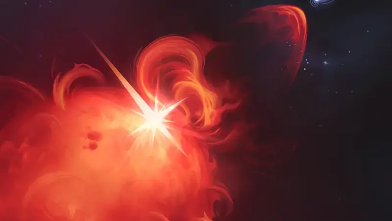 an explosion on another star artist s impression portrait