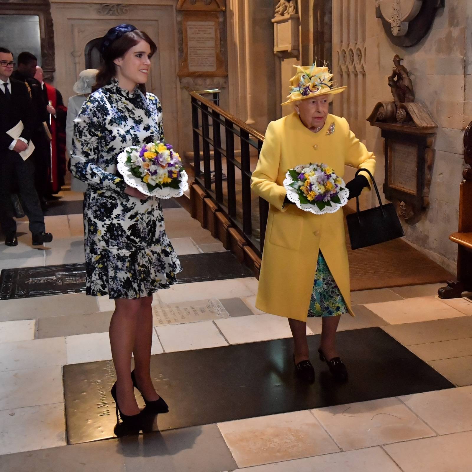 Britain's Queen Elizabeth attends the Royal Maundy service at St George's Chapel in Windsor