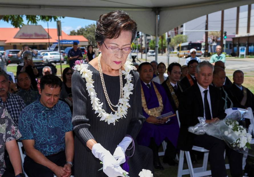 Bell is rung to commemorate 80th anniversary of the atomic bombing of Hiroshima