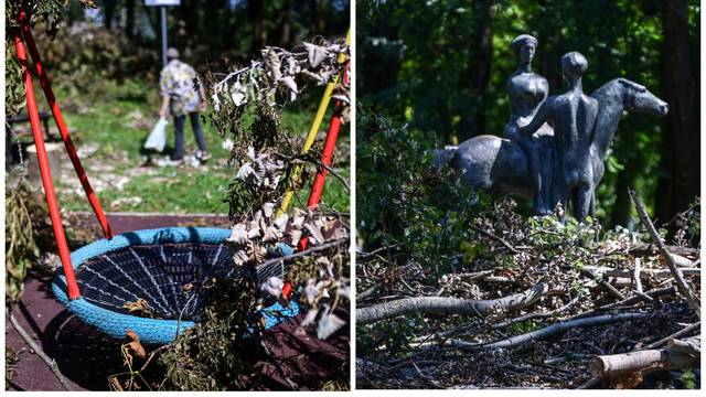Oluja uništila Park mladenaca u Zagrebu: Opasno je i za djecu