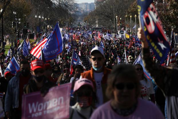 Supporters of U.S. President Trump protest against election results, in Washington