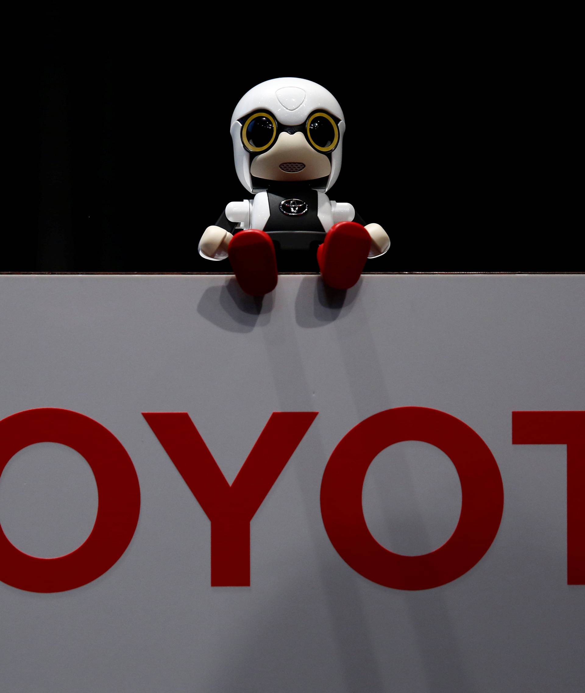 Toyota Motor Corp's Kirobo Mini robot is pictured during a photo opportunity after a news conference in Tokyo