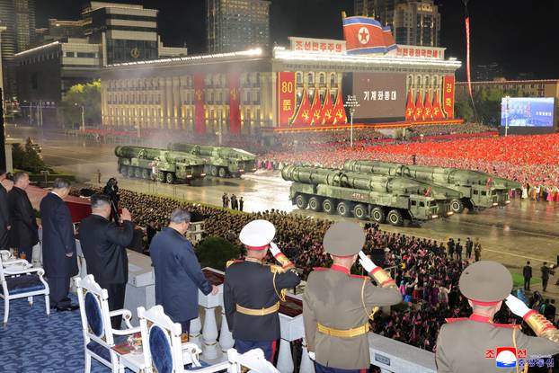 Military parade celebrating the 80th anniversary of the founding of the ruling Workers' Party of Korea (WPK), in Pyongyang