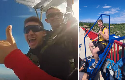 Najluđi ljetni provod na Zrću: Skočili bungee s 50 metara, a onda 'poletjeli' i padobranom
