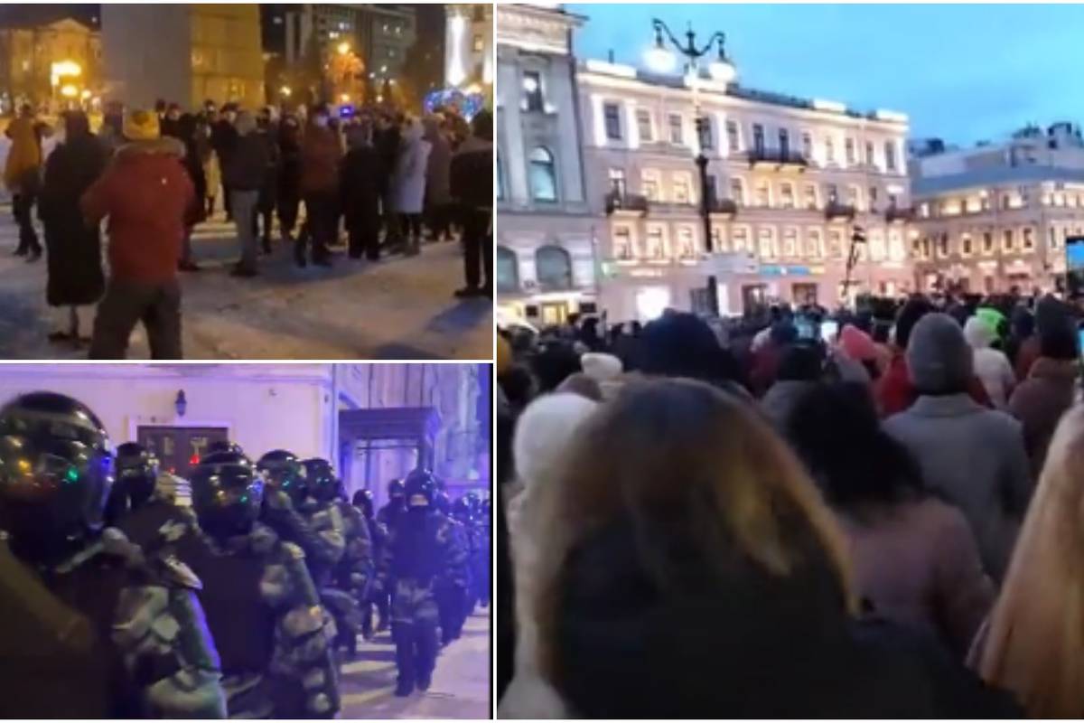 VIDEO Diljem Rusije prosvjeduju protiv rata, policajci ih privode
