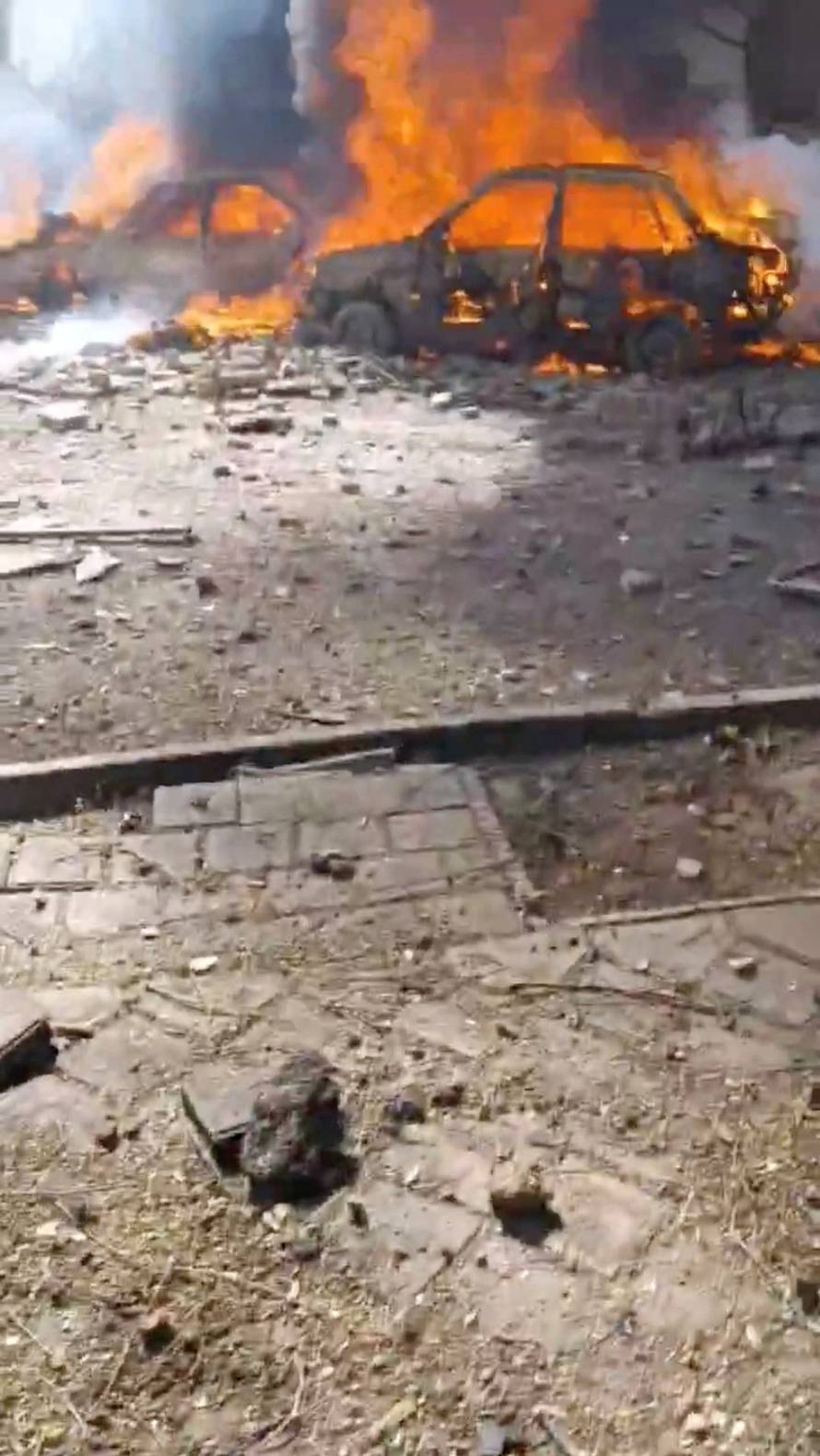 Aftermath of strike in Tehran