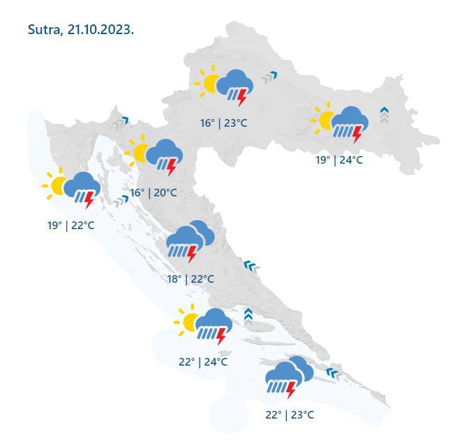 Na snazi je meteoalarm za cijelu zemlju: Evo prognoze za vikend