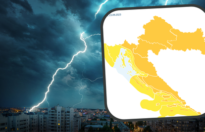 Izdano je upozorenje za cijelu Hrvatsku: Stiže nam jaka kiša, vjetar i grmljavinsko nevrijeme