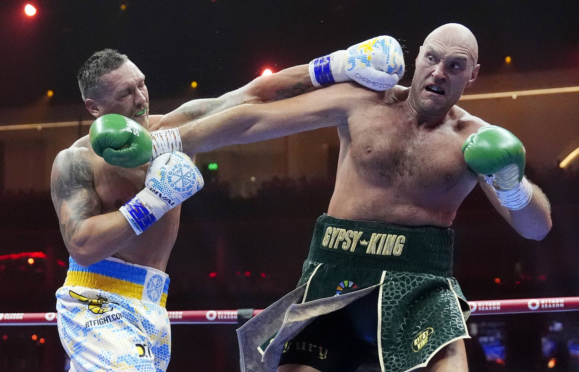 Tyson Fury and Oleksandr Usyk file photo