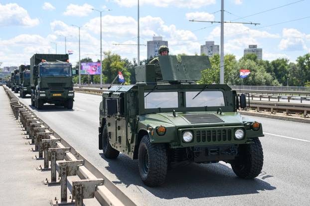 Zagreb: Izlazak vozila iz vojarne "1. gardijske brigade Tigrovi - Croatia"
