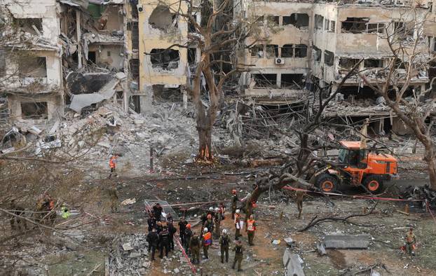 Aftermath of missile attack from Iran on Israel