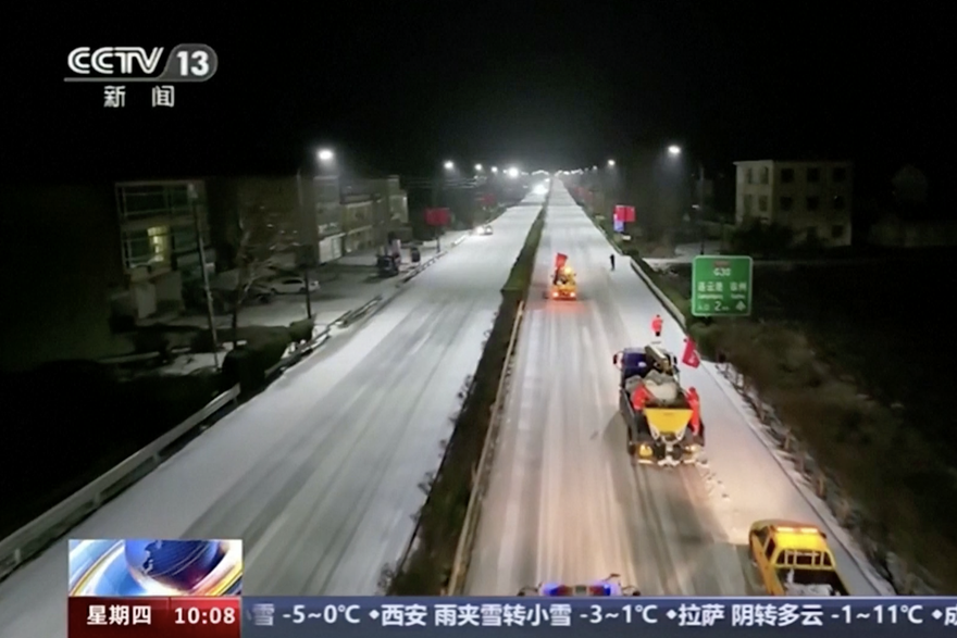 snježni kaos u kini