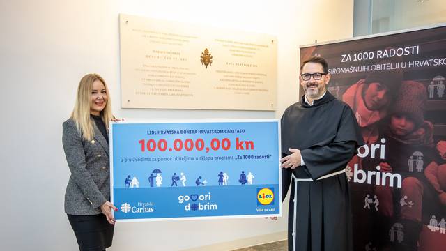 Lidl Hrvatska donirao 100 tisuća kuna Hrvatskom Caritasu