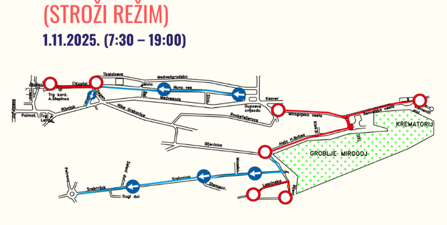 Krenuli posebni režimi vožnje kod gradskih groblja: Evo kako će promet izgledati u Zagrebu