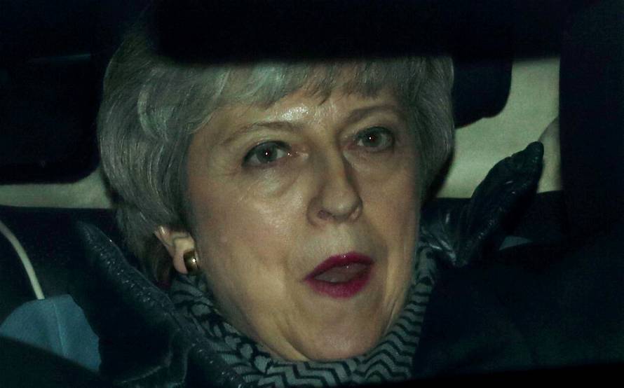 Britain's Prime Minister Theresa May leaves the Houses of Parliament in London