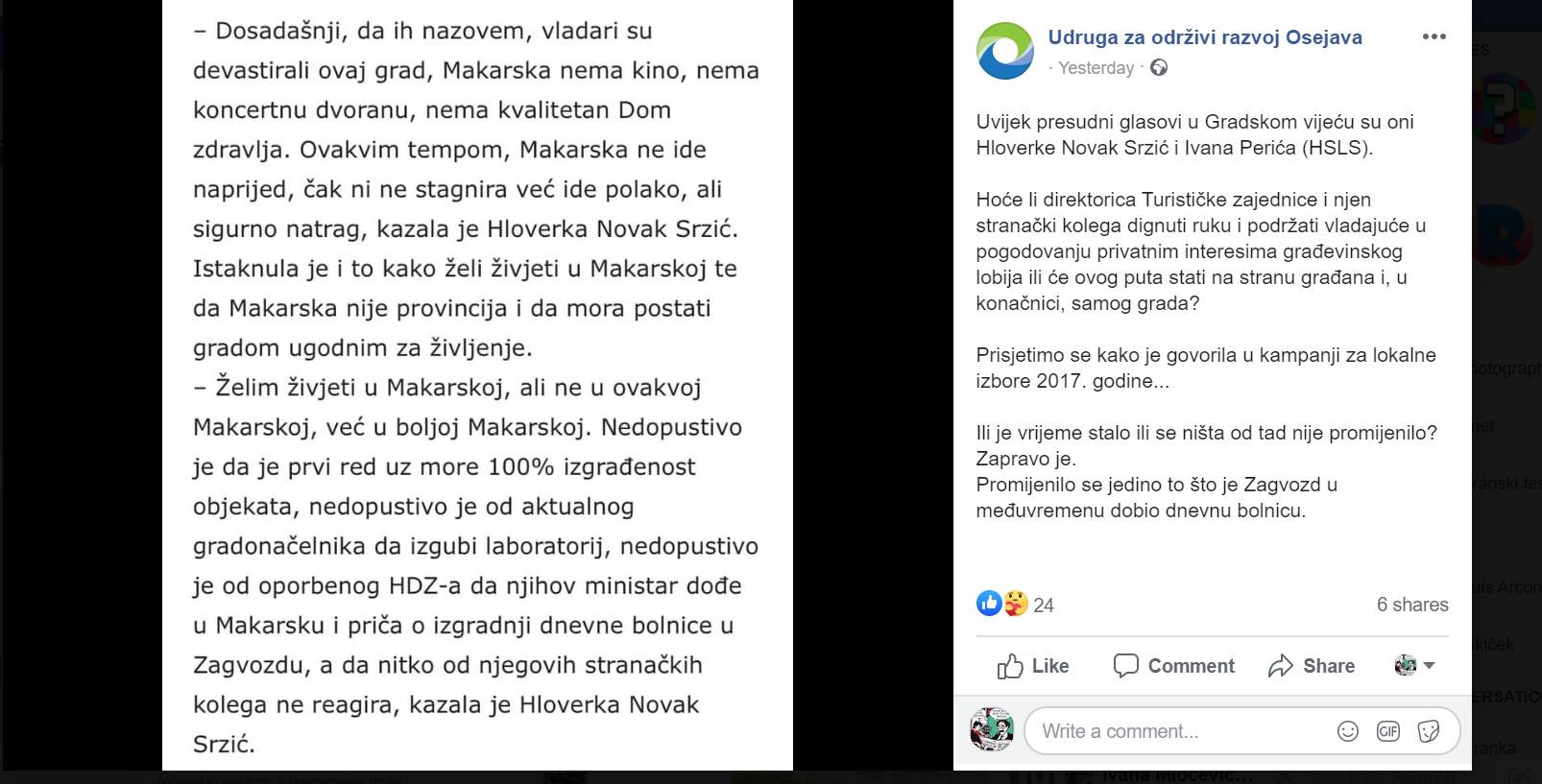 Bučan prosvjed u Makarskoj: Građani pozivaju Hloverku