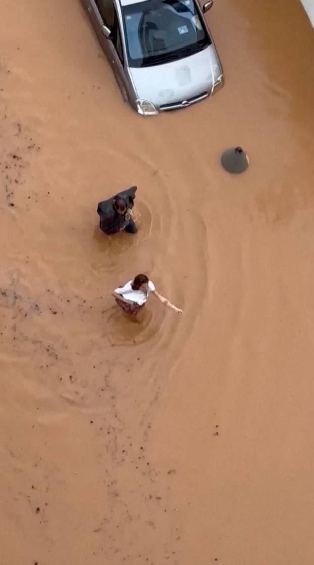 Storm Gabrielle floods Ibiza streets