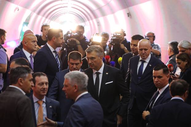 Rijeka: Premijer Andrej Plenković na svečanom puštanju u rad tunela Učka