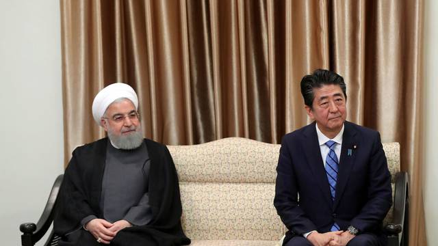 Iranian President Hassan Rouhani, Japan's Prime Minister Shinzo Abe meet with the Iran's Supreme Leader Ayatollah Ali Khamenei in Tehran