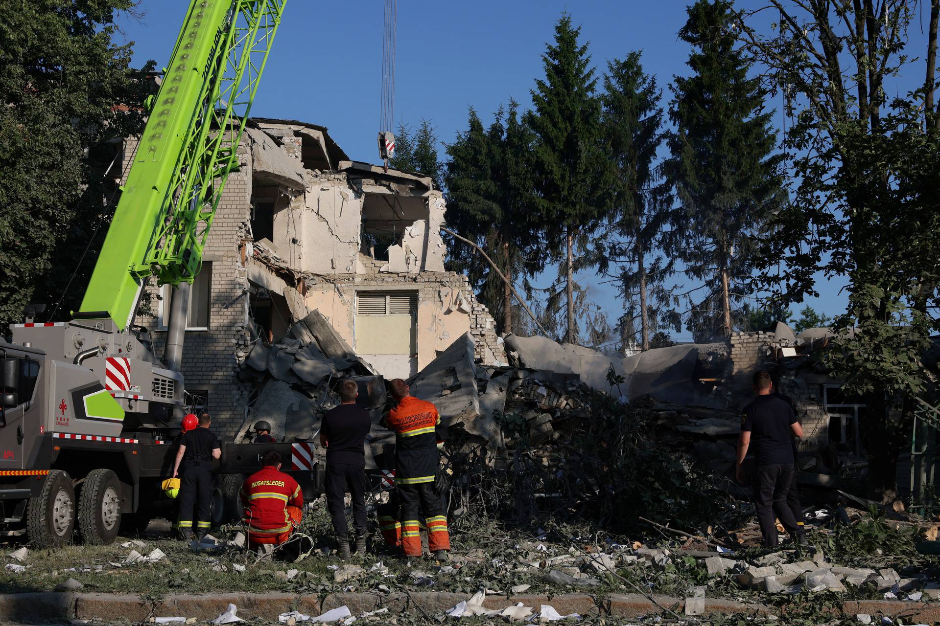 The Wider Image: Ukraine firefighters adapt to working in war zone