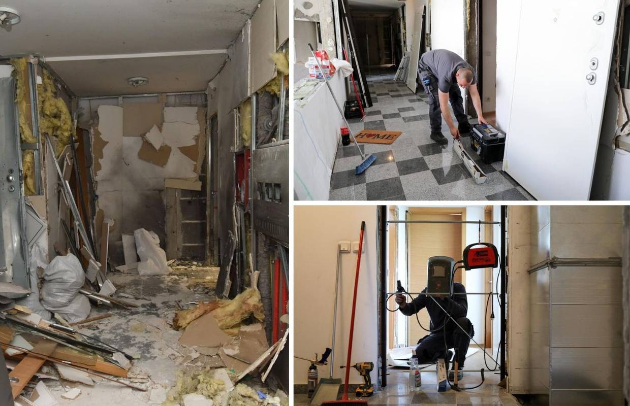 Sanacija nakon bombe: Majstori rade unatoč blagdanu kako bi stanari opet imali svoja - vrata