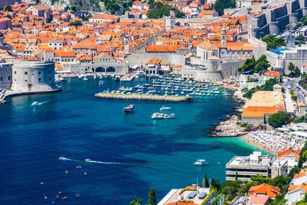 Beautiful,Dubrovnik,City,In,Croatia,Seen,From,The,Top,In