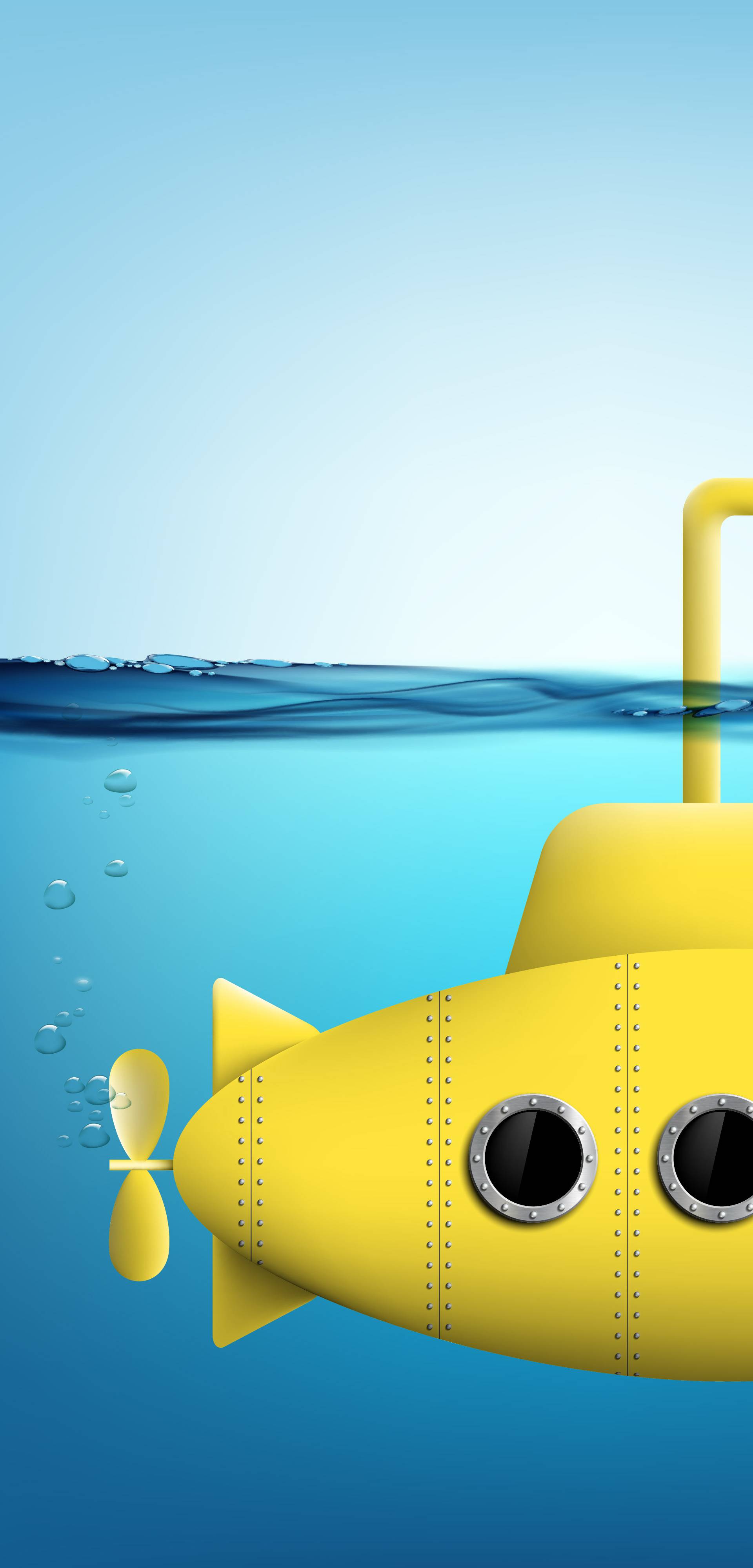 submarine with periscope underwater