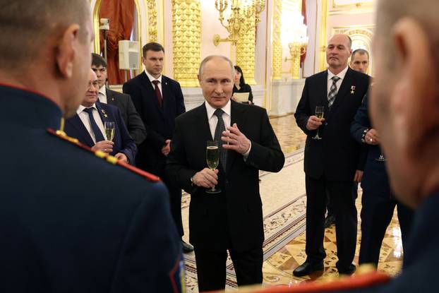 Russia's President Putin attends an awarding ceremony in Moscow