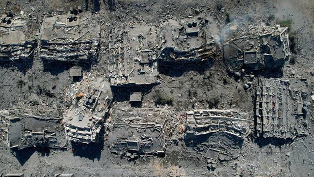 Aftermath of Israeli strikes in Zahra City