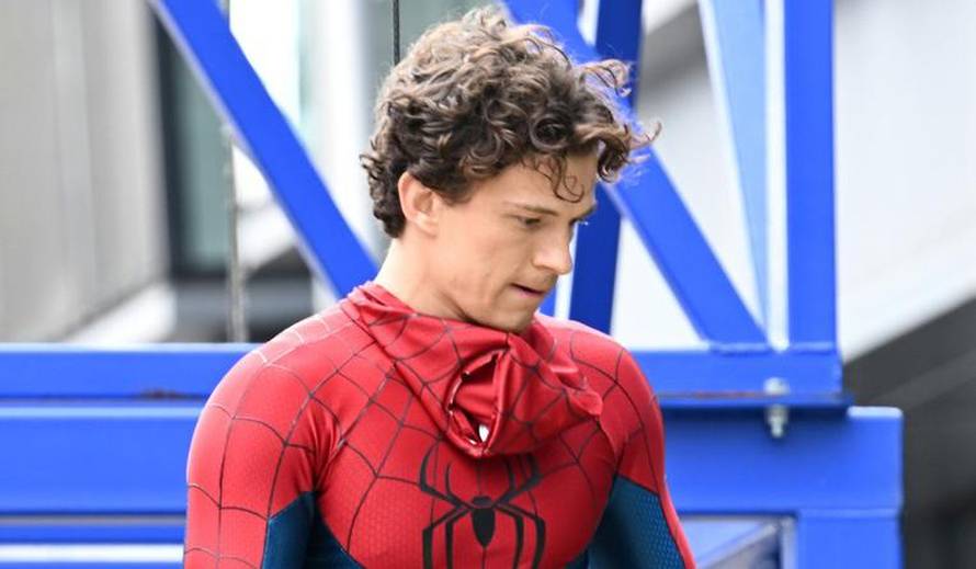 Tom Holland Films Spider-Man In Glasgow, Reveals New Suit On Set - 03 Aug 2025