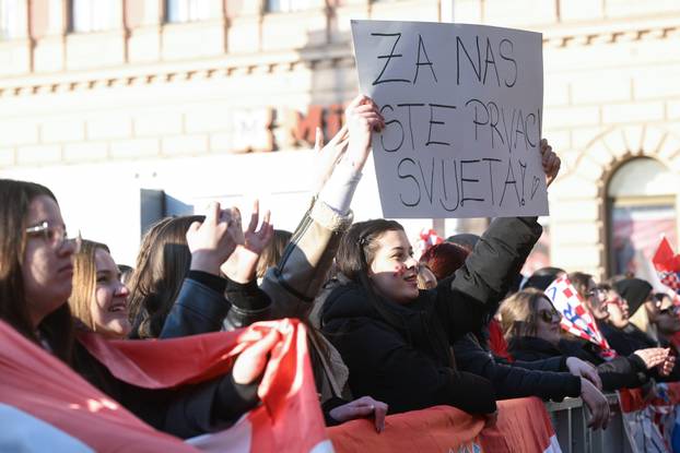 Zagreb: Svečani doček rukometaša nakon osvojenog srebra na Svjetskom prvenstvu