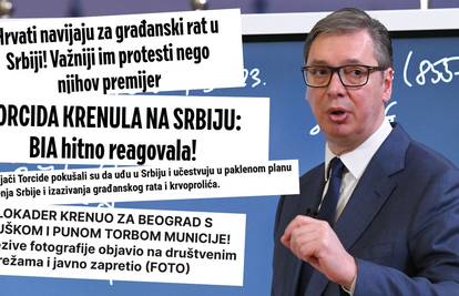 Skroz sulude tvrdnje medija Ace Vučića: Hrvati žele krvoproliće i kaos. Torcida stigla rušiti Srbiju!