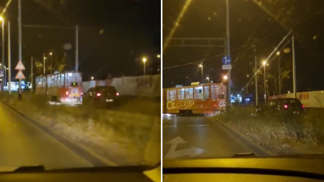 VIDEO Kad narastem bit ću tramvaj: U Zagrebu pogrešno skrenuo pa vozio po tračnicama