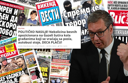 FOTO Ovo su Vučićevi mediji dok traje najveći prosvjed u Srbiji: 'Šačica obijesnih lešinara...'