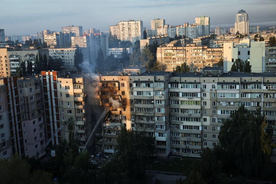 Russian drone attack in Kyiv