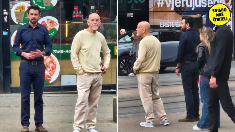 Legendarni glumac u Zagrebu! Malkovich na trgu s Popovićem Volarićem: 'Skupilo se ljudi...'